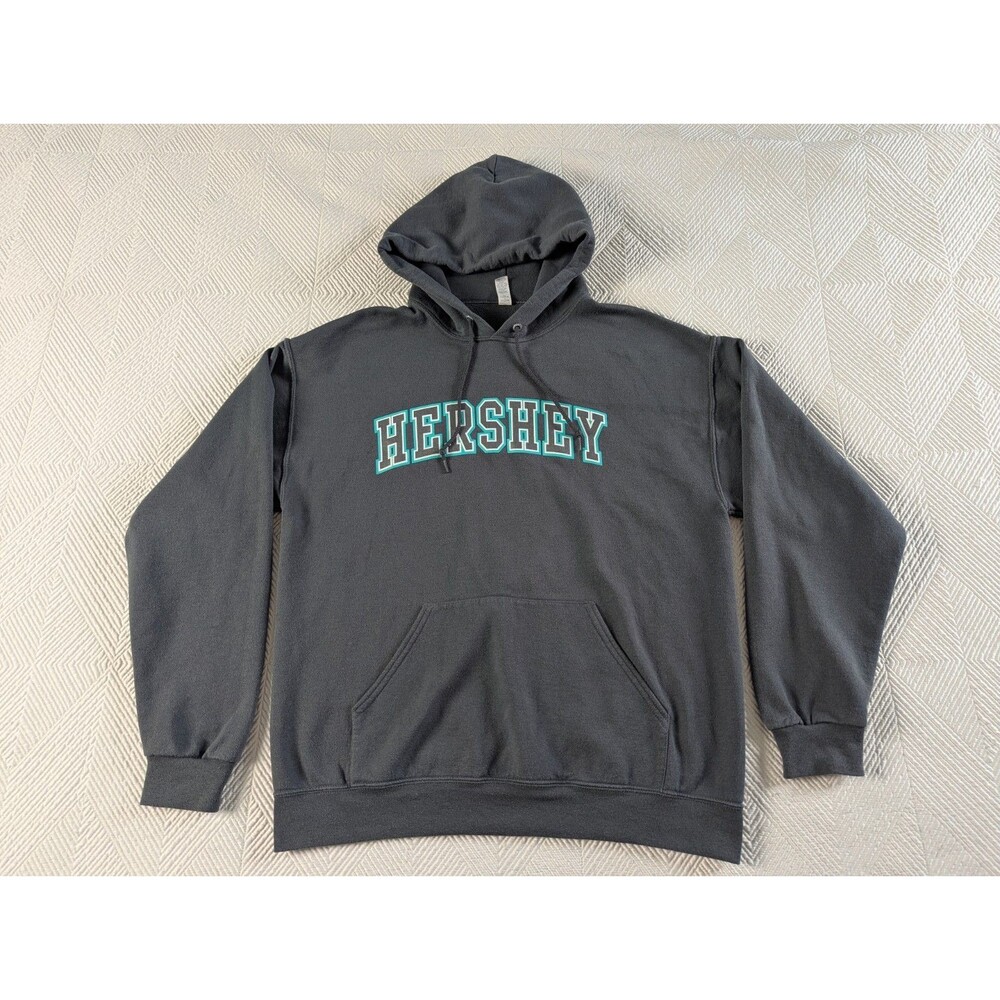 Hershey’s Chocolate World Pullover Hoodie Sweatshirt - Mens Large - Gray